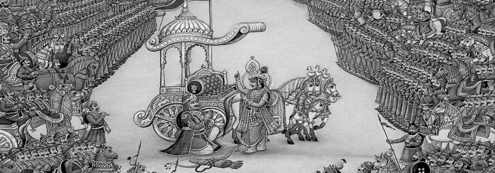 Sketch of the Hindu Epic Mahabharatas Lord Krishna Showing Vishwaroopa and  Telling the Gita in a Kurukshetra War Editable Outlin Stock Vector   Illustration of flute dharma 211537767